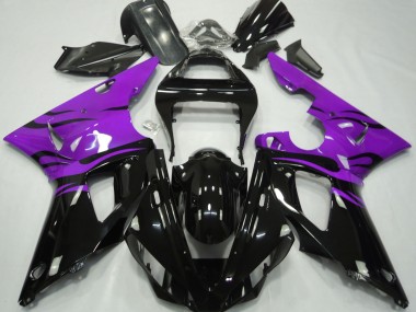 00-01 Nero Fiamma & Viola Yamaha R1 Carene Moto