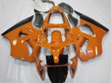 00-02 Arancione Lucido & Nero Kawasaki ZX6R Carene Moto
