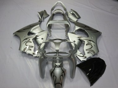 00-02 Argent Flamme Kawasaki ZX6R Carene Moto