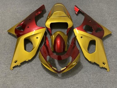 00-02 Oro & Rosso Suzuki GSXR 1000 Carene Moto