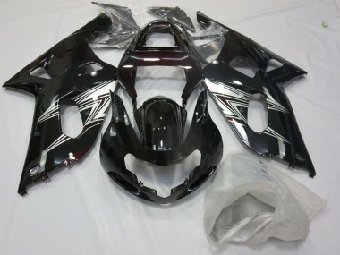 01-03 Argento Nero Suzuki GSXR 600-750 Carene Moto