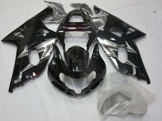 01-03 Argento Nero Suzuki GSXR 600-750 Carene Moto 01-03 Argento Nero Suzuki GSXR 600-750 Carene Moto