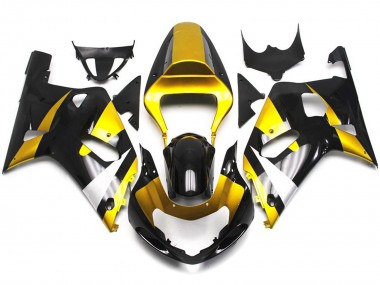 01-03 Stile Oro & Nero Lucido Suzuki GSXR 600-750 Carene Moto