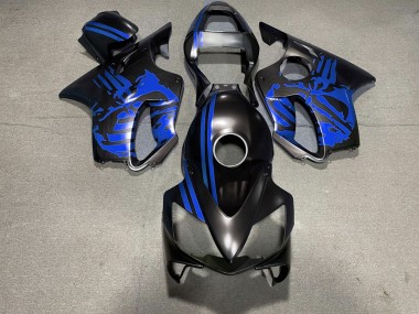 01-03 Teschio Nero Opaco & Blu Honda CBR600 F4i Carene Moto