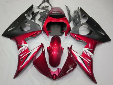 03-04 Rosso Lucido & Bianco Yamaha R6 Carene Moto