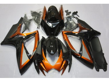 06-07 Arancio Lucido & Nero Suzuki GSXR 600-750 Carene Moto