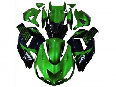 06-11 Verde Lucido & Nero Kawasaki ZX14R Carene Moto