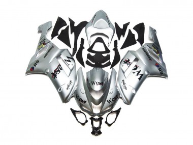 07-08 Argento West Lucido Kawasaki ZX6R Carene Moto