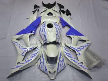 07-08 Blu Fiamma Su Bianco Honda CBR600RR Carene Moto