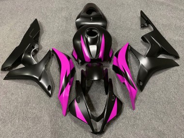 07-08 Design Nero Opaco & Rosa Honda CBR600RR Carene Moto