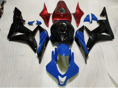07-08 Nero Lucido & Accenti Blu & Rossi Honda CBR600RR Carene Moto