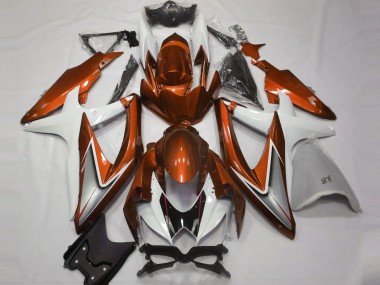 08-10 Arancio & Bianco Lucidi Suzuki GSXR 600-750 Carene Moto