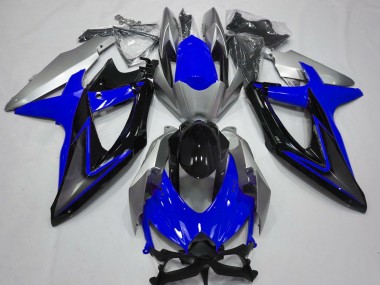 08-10 Blu & Argento Suzuki GSXR 600-750 Carene Moto