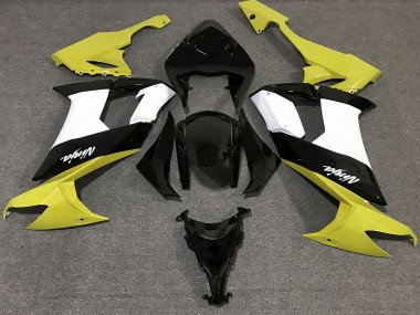 08-10 Giallo Lucido Bianco & Nero Kawasaki ZX10R Carene Moto