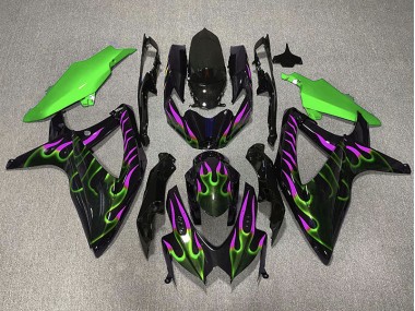 08-10 Verde & Magenta Fiamma Suzuki GSXR 600-750 Carene Moto