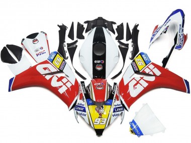 08-11 93 Numero Bianco & Rosso Honda CBR1000RR Carene Moto
