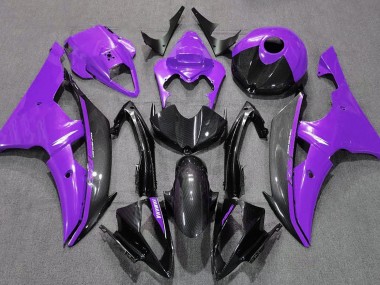 08-16 Viola Lucido & Fibra Di Carbonio Yamaha R6 Carene Moto