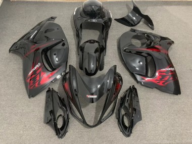 08-20 Nero Lucido & Rosso Suzuki GSXR 1300 Carene Moto
