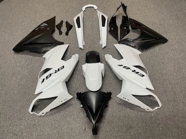 09-11 Logo Bianco Nero Kawasaki Ninja 650R Carene Moto