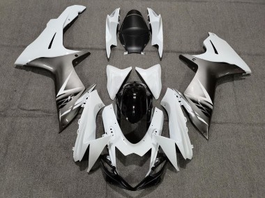 11-24 Stile Bianco Lucido & Argento Suzuki GSXR 600-750 Carene Moto