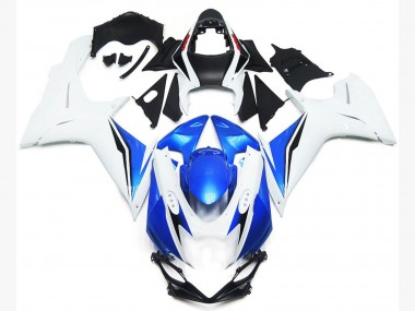 11-24 Stile Bianco Lucido & Blu Suzuki GSXR 600-750 Carene Moto