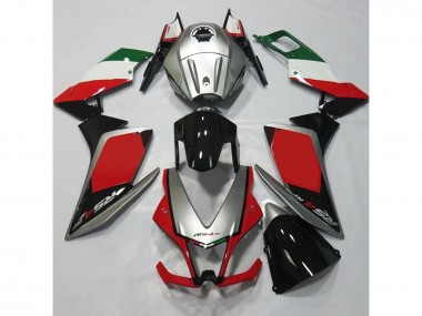 12-15 Argento & Rosso Aprilia RS4 125 Carene Moto