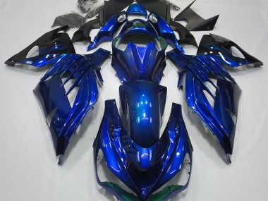 12-21 Blu Oceano Lucido Kawasaki ZX14R Carene Moto