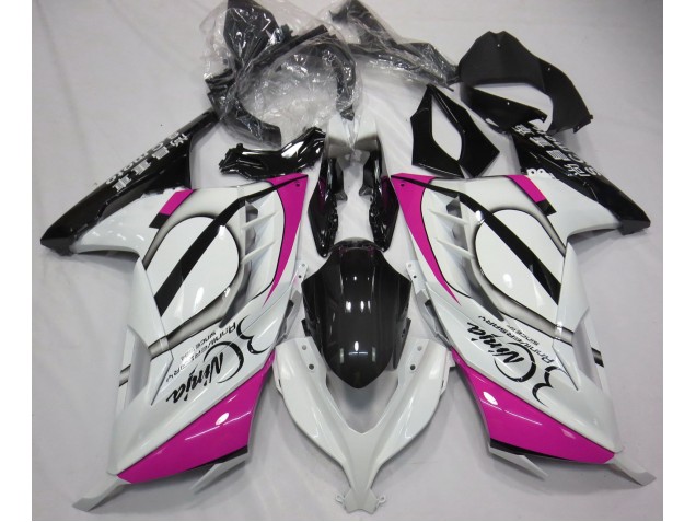 13-18 Bianco Lucido & Rosa Kawasaki Ninja 300 Carene Moto 13-18 Bianco Lucido & Rosa Kawasaki Ninja 300 Carene Moto