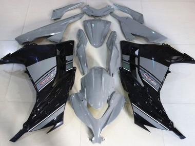 13-18 Nardo Grigio & Nero Kawasaki Ninja 300 Carene Moto