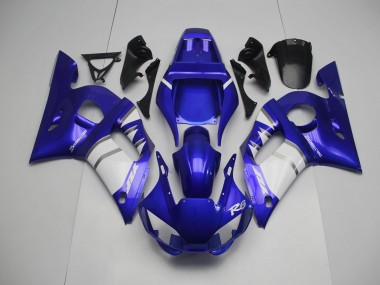 98-02 Argento Bianco & Blu Yamaha R6 Carene Moto